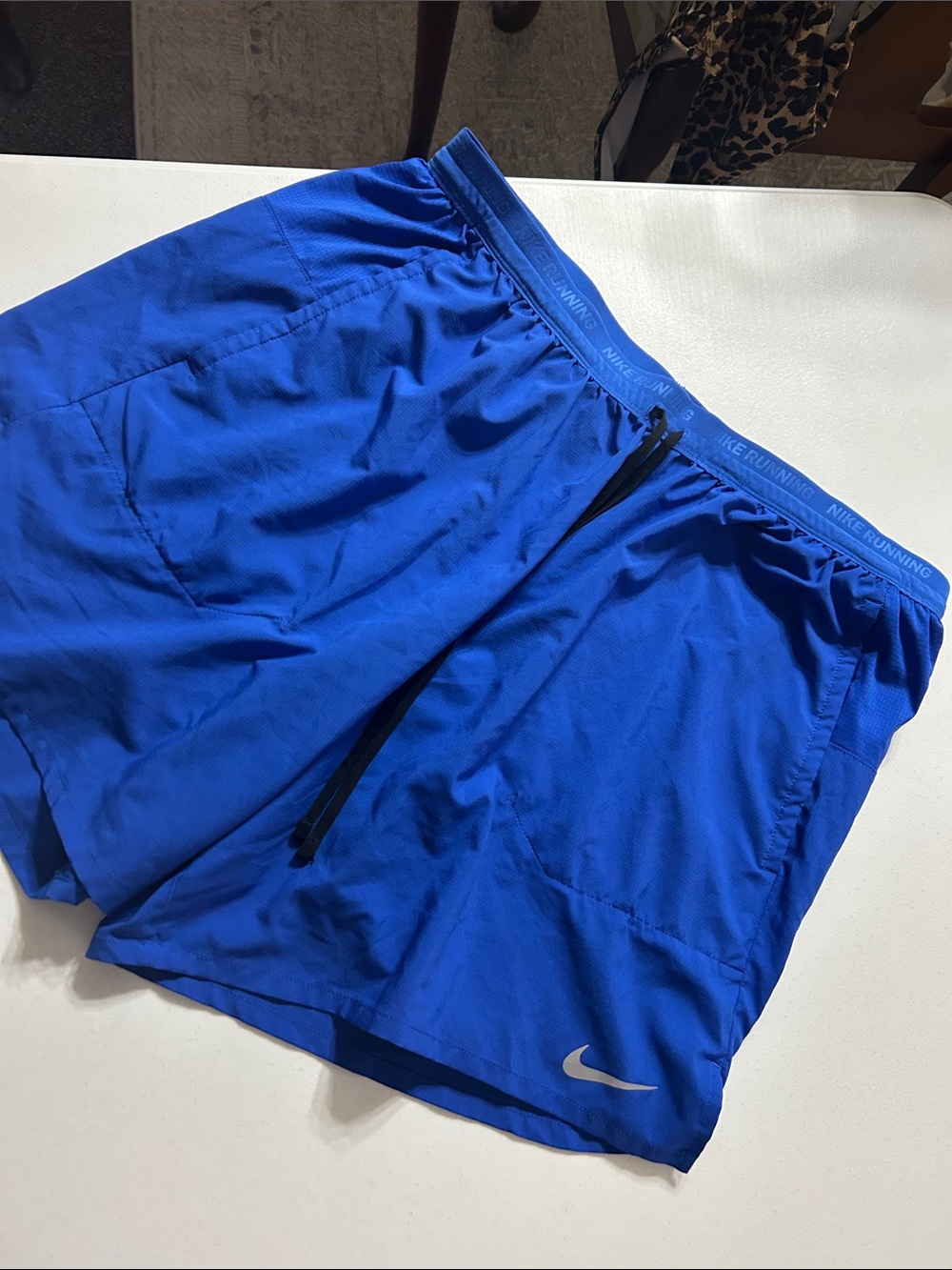 Nike Royal Blue Men's Running Shorts with Swoosh